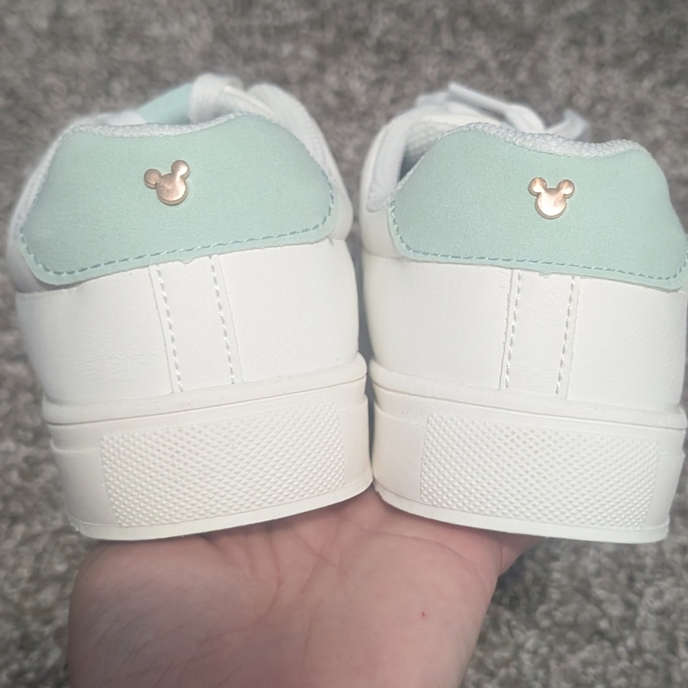 Disney Mickey Mouse White and Gold Women's Sneakers - Picture 3 of 6